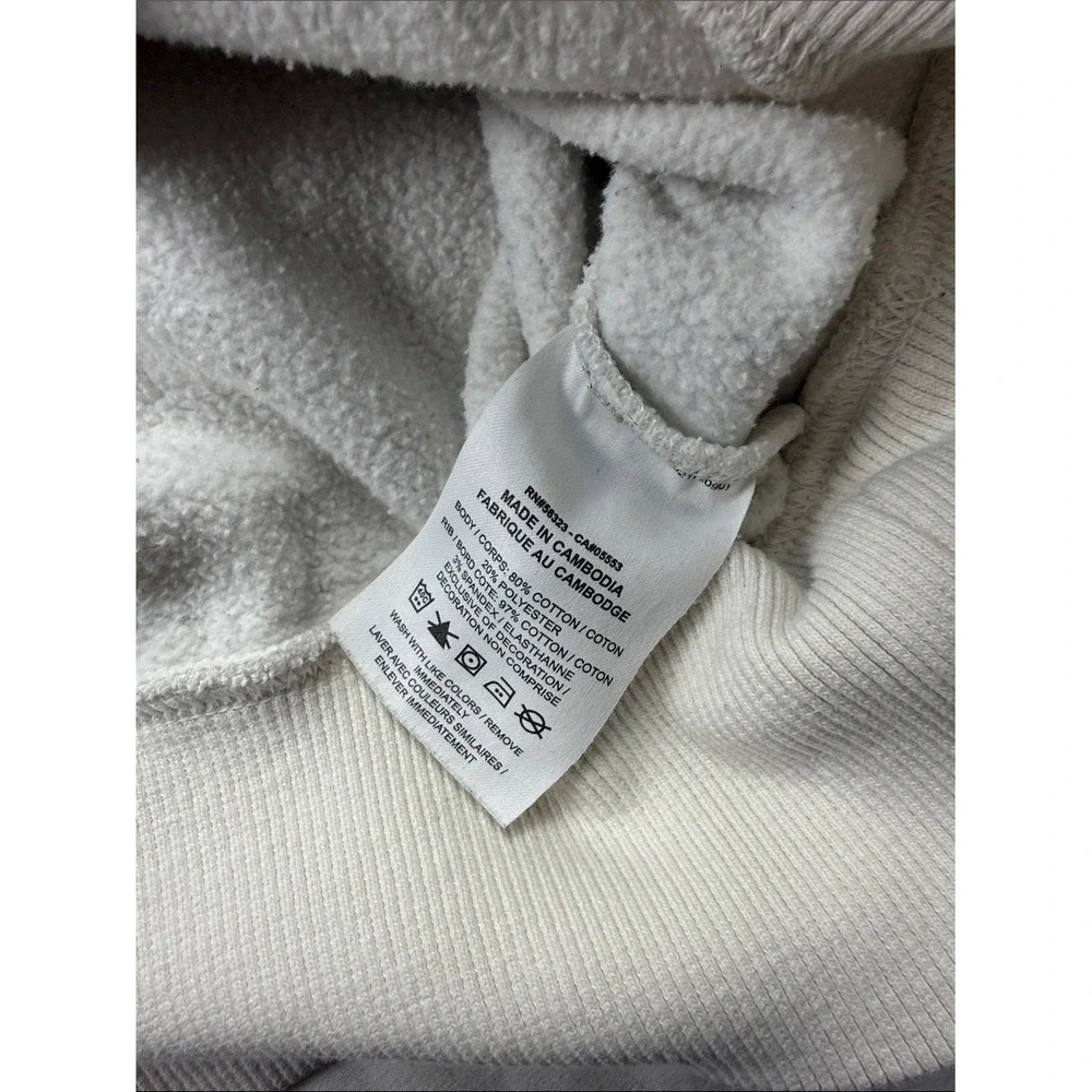 Nike Cropped Sweatshirt Womens Small White Center Swoosh Pullover